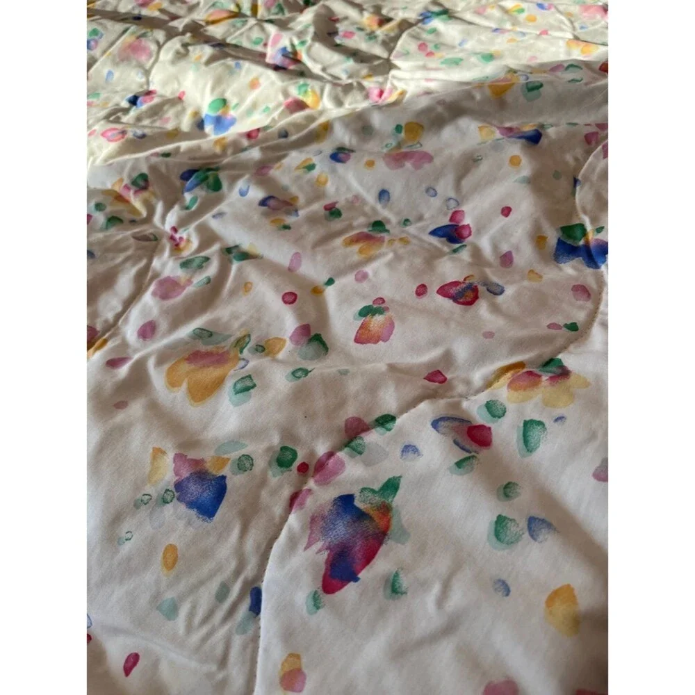 Watercolor Floral Cream blanket 82 x 82” - Lightweight Home Bedding